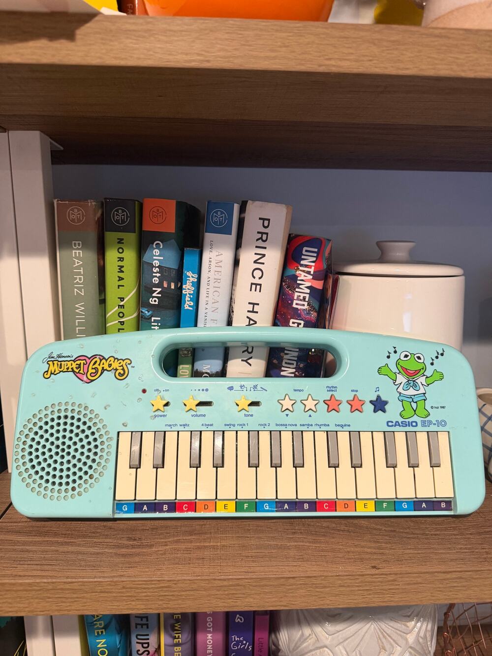 Vintage 1987 Casio EP-10 Muppet Babies Kermit Electronic Keyboard Tested Works
